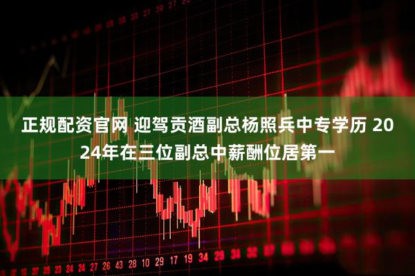 正规配资官网 迎驾贡酒副总杨照兵中专学历 2024年在三位副总中薪酬位居第一